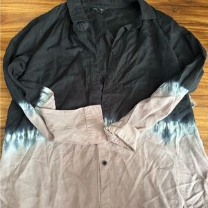 Tribal Black Button-Up Shirt